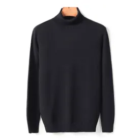 Blazing Solid Color Turtleneck Sweater
