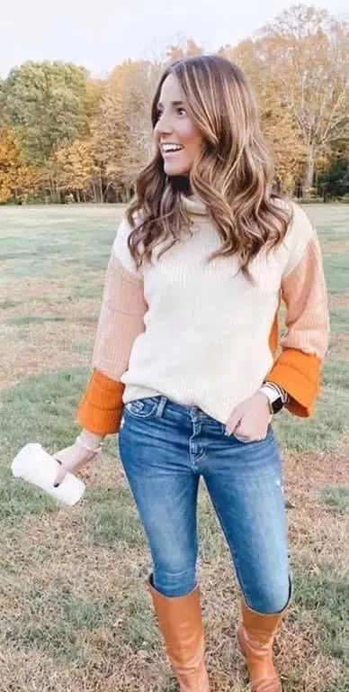Cuffed Mallory in Orange