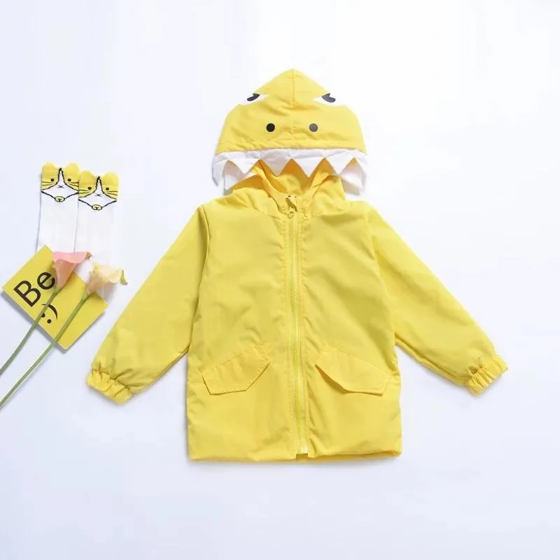 Cute Baby little Kids Cartoon Dinosaur Hooded Jacket