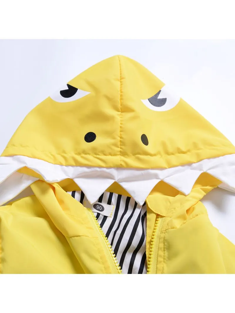 Cute Baby little Kids Cartoon Dinosaur Hooded Jacket