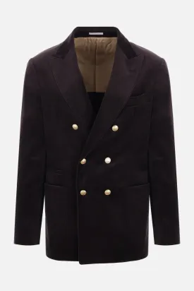 Double-breasted Velvet Blazer Jacket