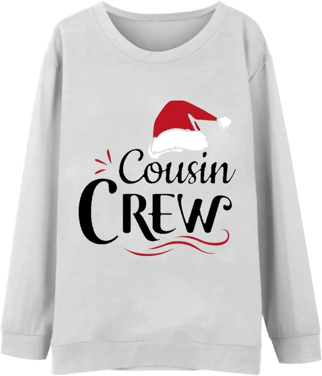 Family Matching Christmas Sweatshirts, Xmas Print Ugly Funny Jumper Long Sleeve Holiday Pullover Tops for Mom Dad Kid