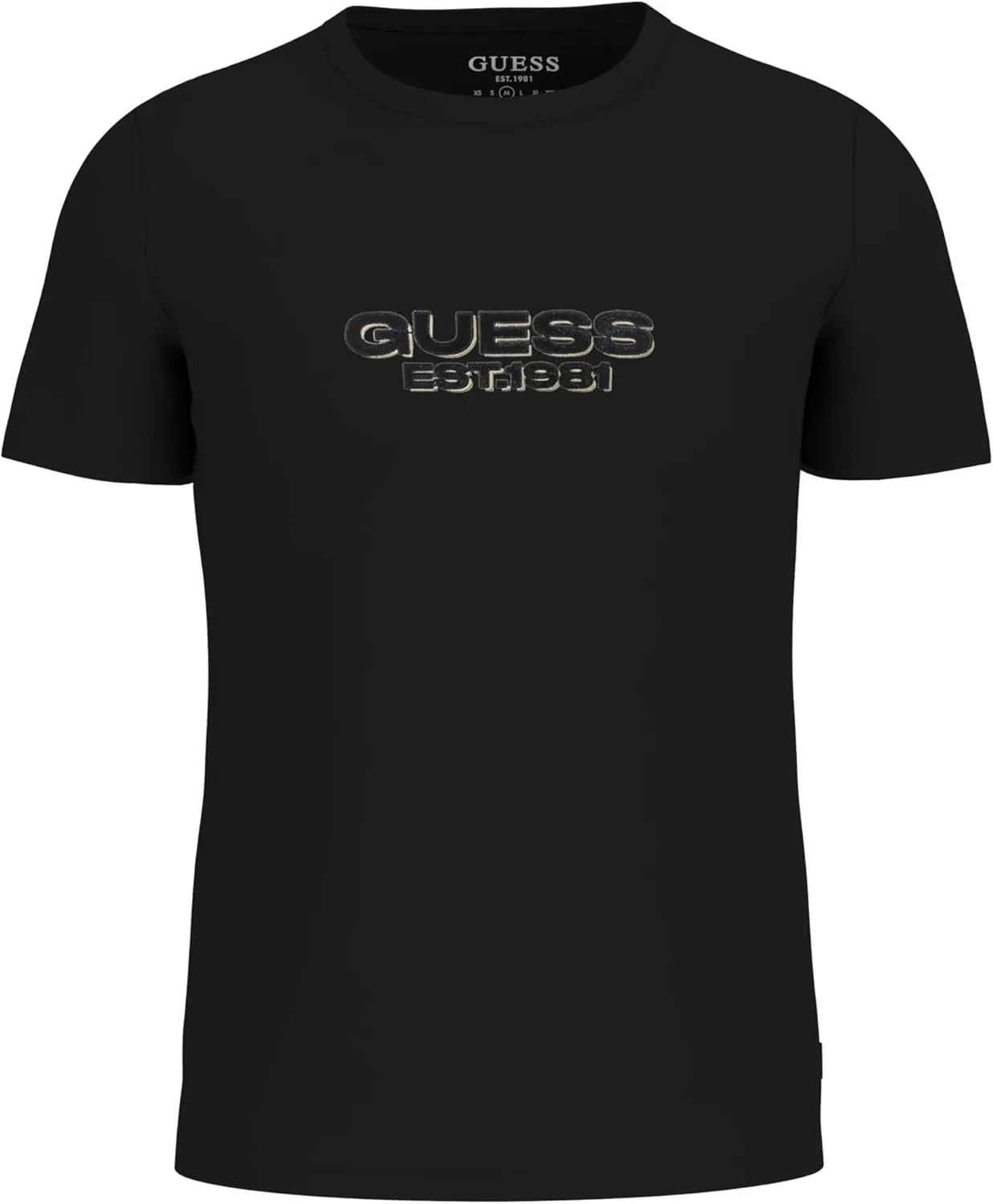 GUESS Men's Eco Basic Velvet Logo Tee