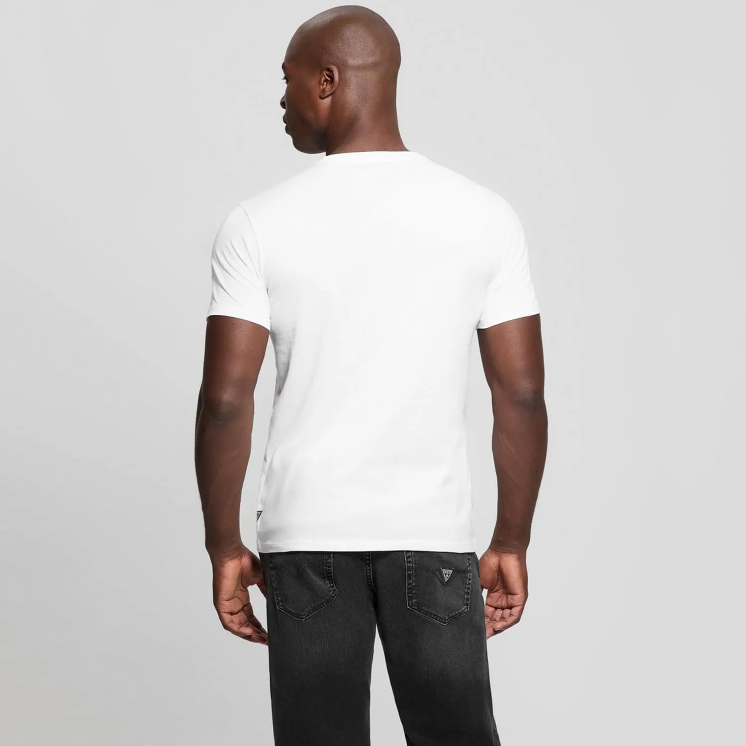 GUESS Men's Eco Basic Velvet Logo Tee
