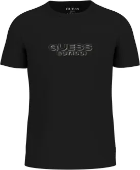 GUESS Men's Eco Basic Velvet Logo Tee