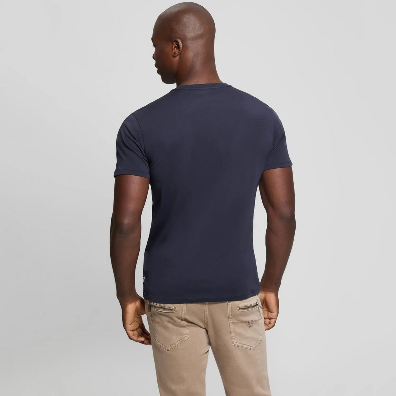GUESS Men's Eco Basic Velvet Logo Tee