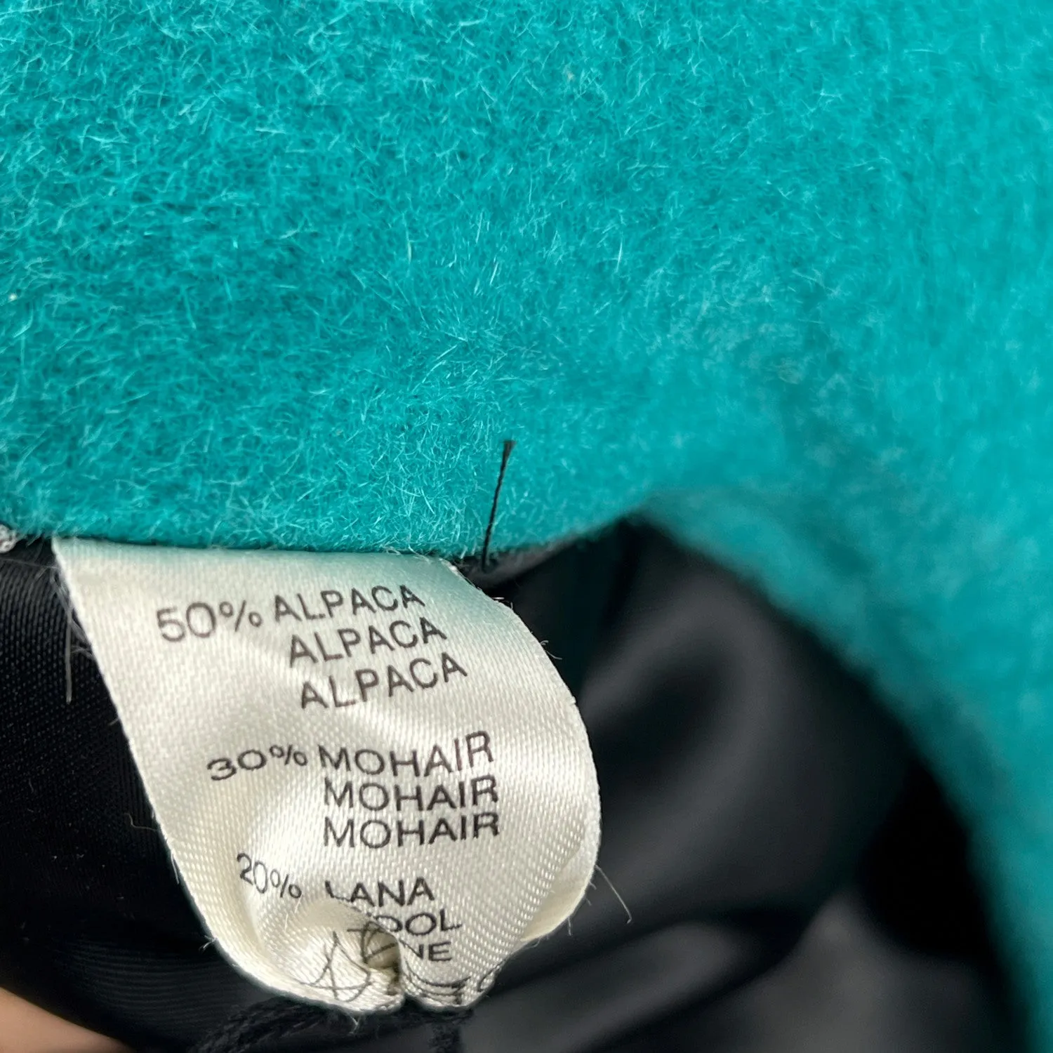 Krizia Vintage Turquoise Wool Blend Mid Lenght Coat Size 40 IT