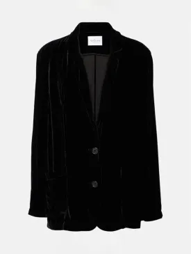 Kyla Velvet Blazer - Black