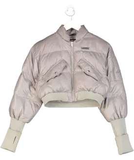 Lapp Grey Cropped Puffer Jacket UK M