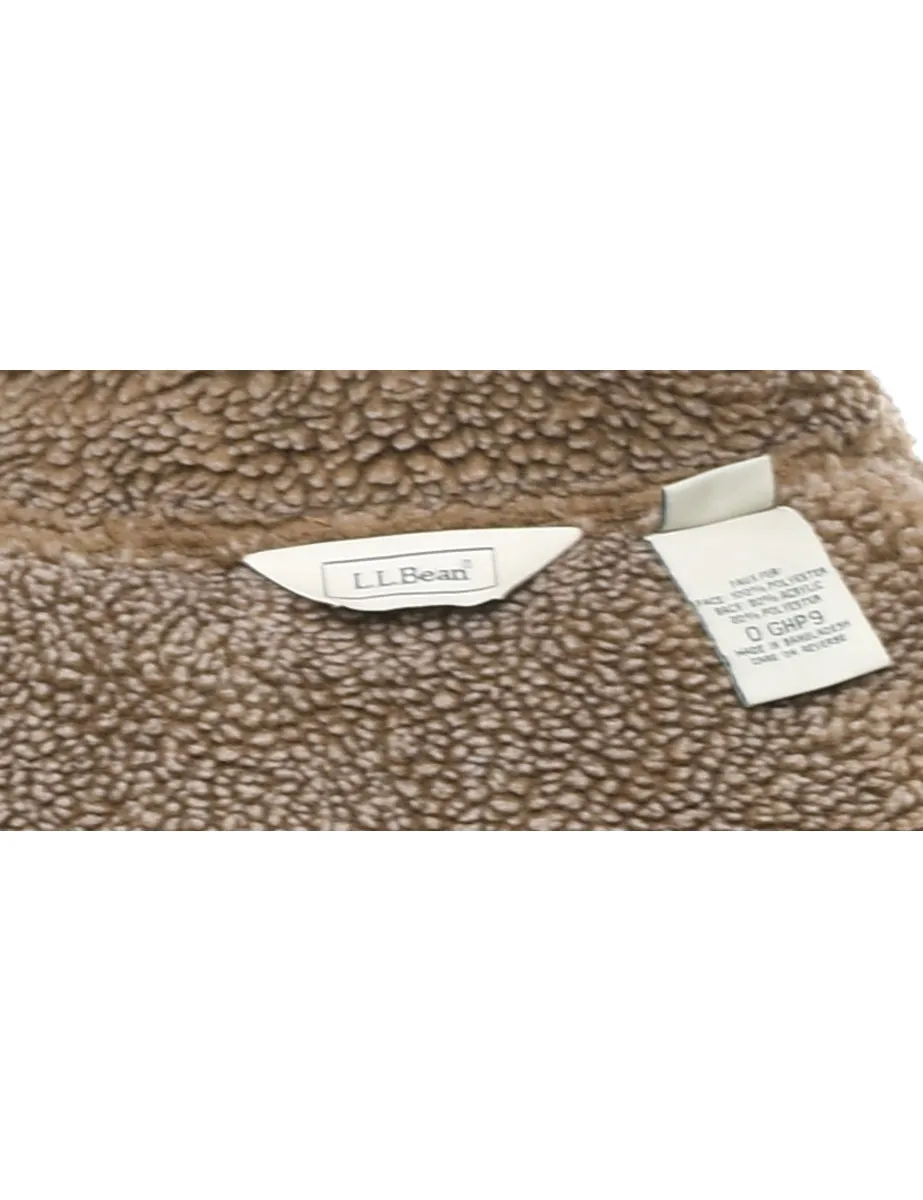 L.L. Bean Light Brown Shearling Lined Coat - M