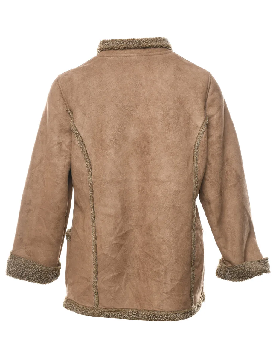L.L. Bean Light Brown Shearling Lined Coat - M