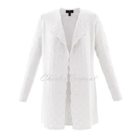 Marble Longline Cardigan – Style 6001-102 (White)