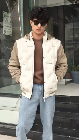 mens impoted white Versace puffer jacket