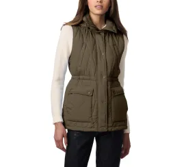 Quilted Puffer Vest with Patch Pockets Olive