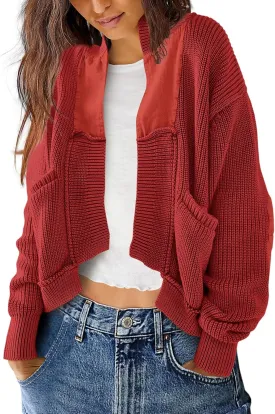 SENSERISE Womens Cardigan Sweaters Cable Knit Sweater Open Front Long Sleeve Chunky Cardigan Outerwear Coats