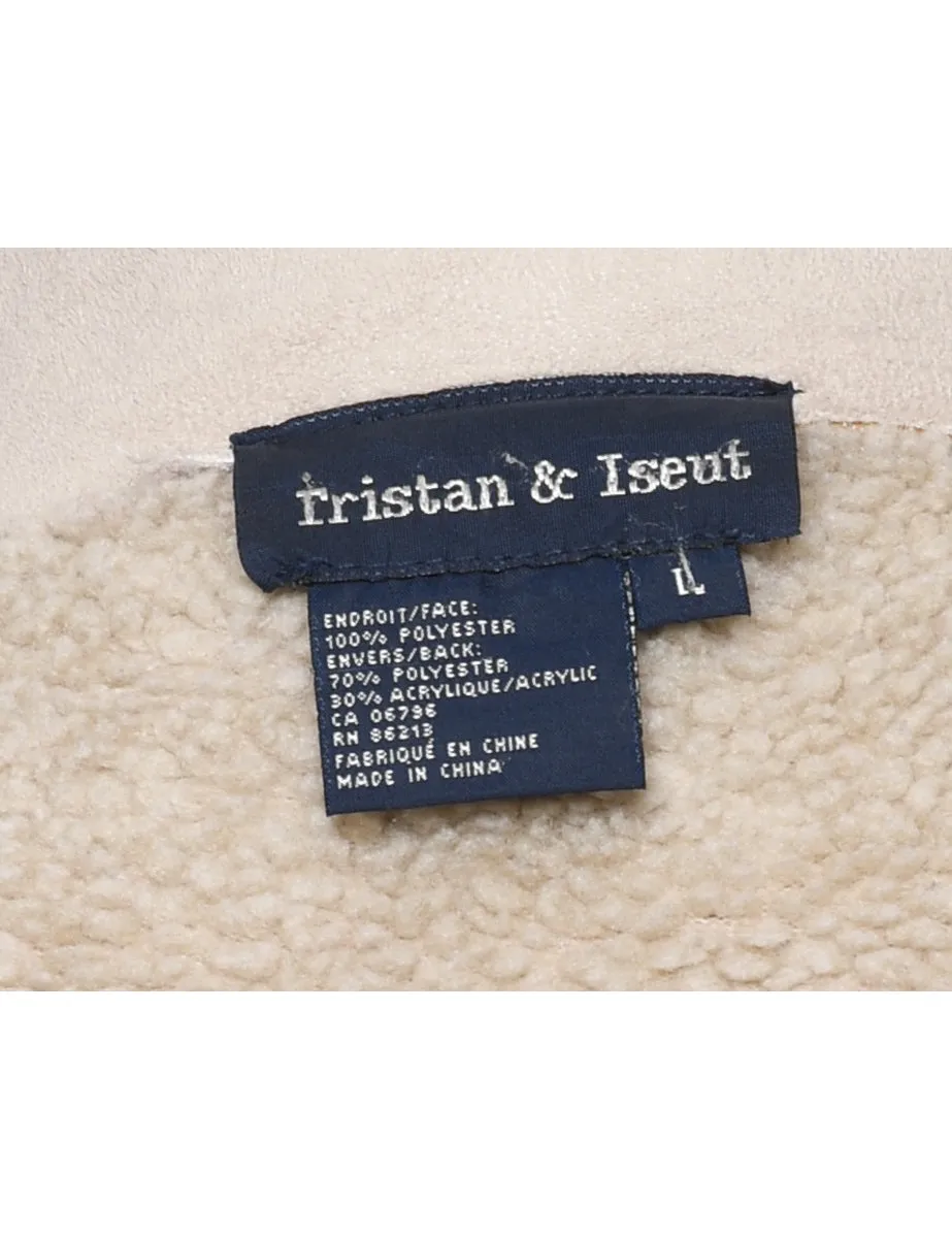 Shearling Lining Cropped Coat - L