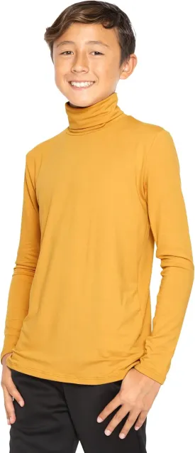 STRETCH IS COMFORT Oh So Soft Boy's Long Sleeve Poly Spandex Turtleneck