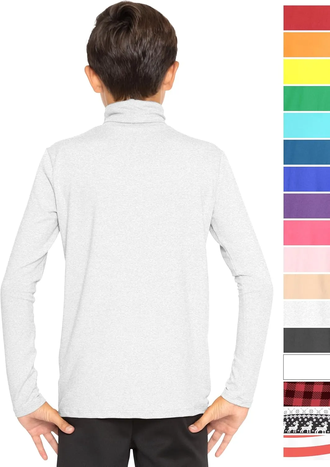 STRETCH IS COMFORT Oh So Soft Boy's Long Sleeve Poly Spandex Turtleneck