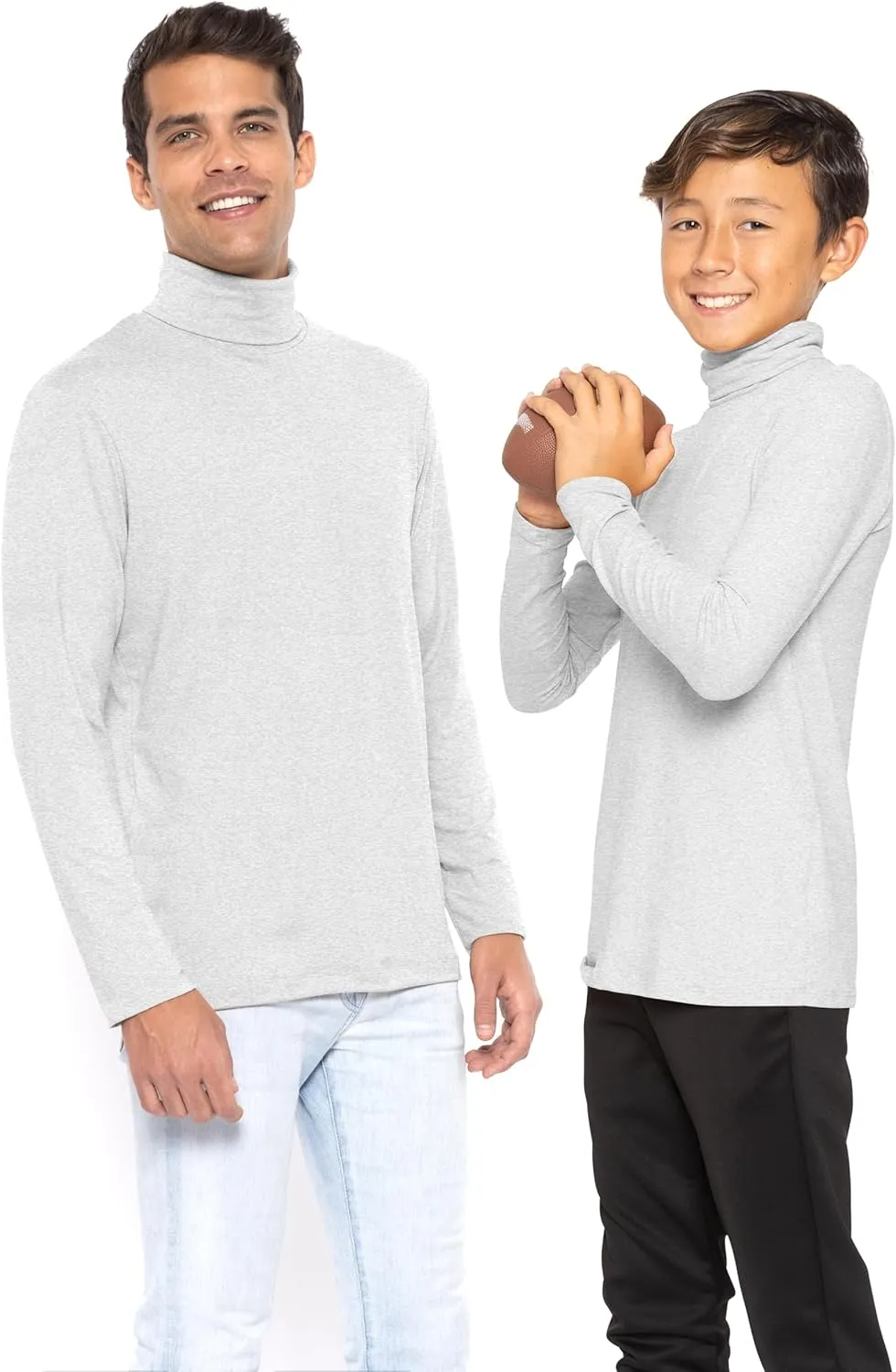 STRETCH IS COMFORT Oh So Soft Boy's Long Sleeve Poly Spandex Turtleneck