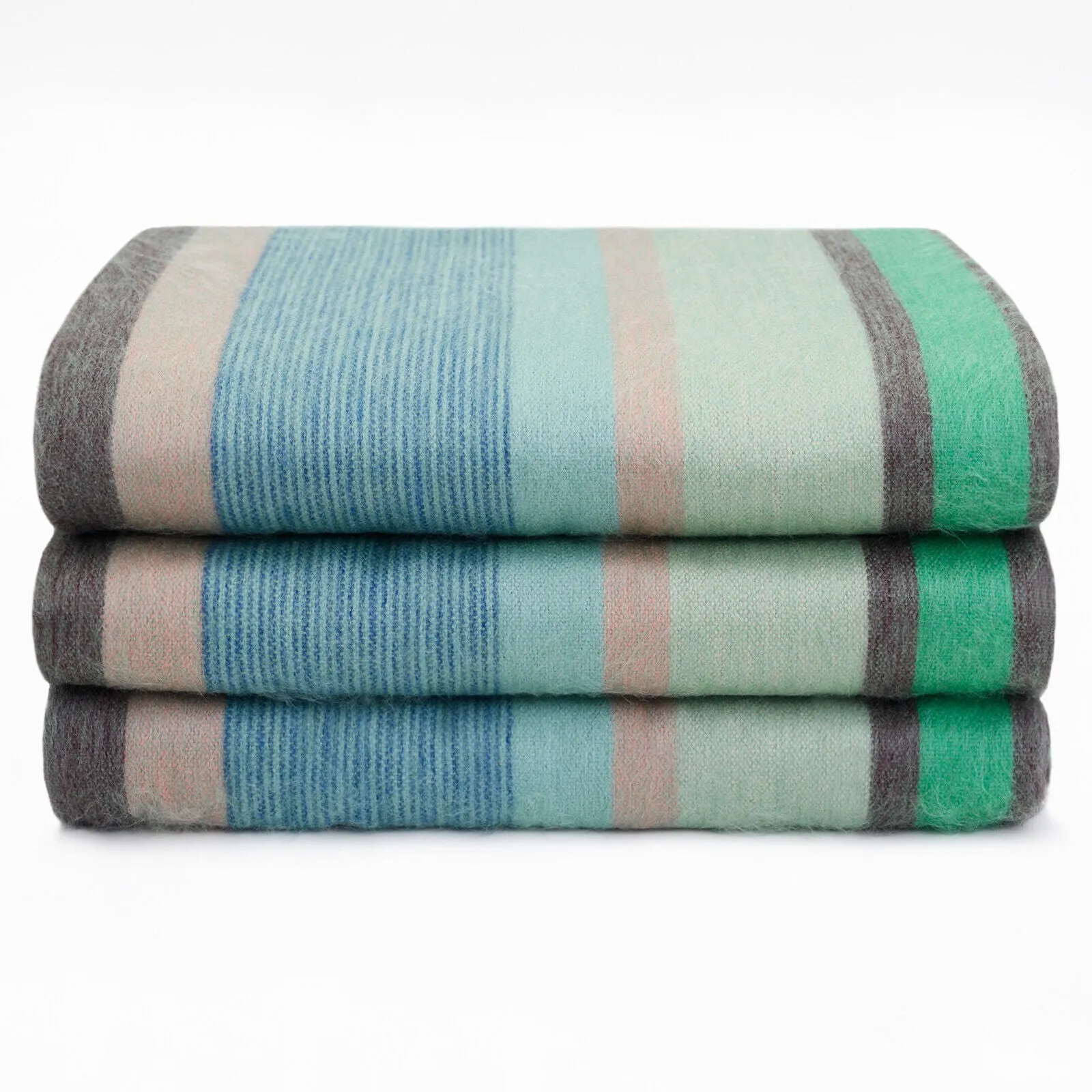 Sucua - Baby Alpaca Wool Throw Blanket / Sofa Cover - Queen 97 x 69 in - Aqua/Teal