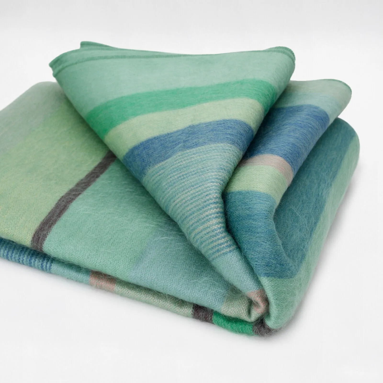 Sucua - Baby Alpaca Wool Throw Blanket / Sofa Cover - Queen 97 x 69 in - Aqua/Teal