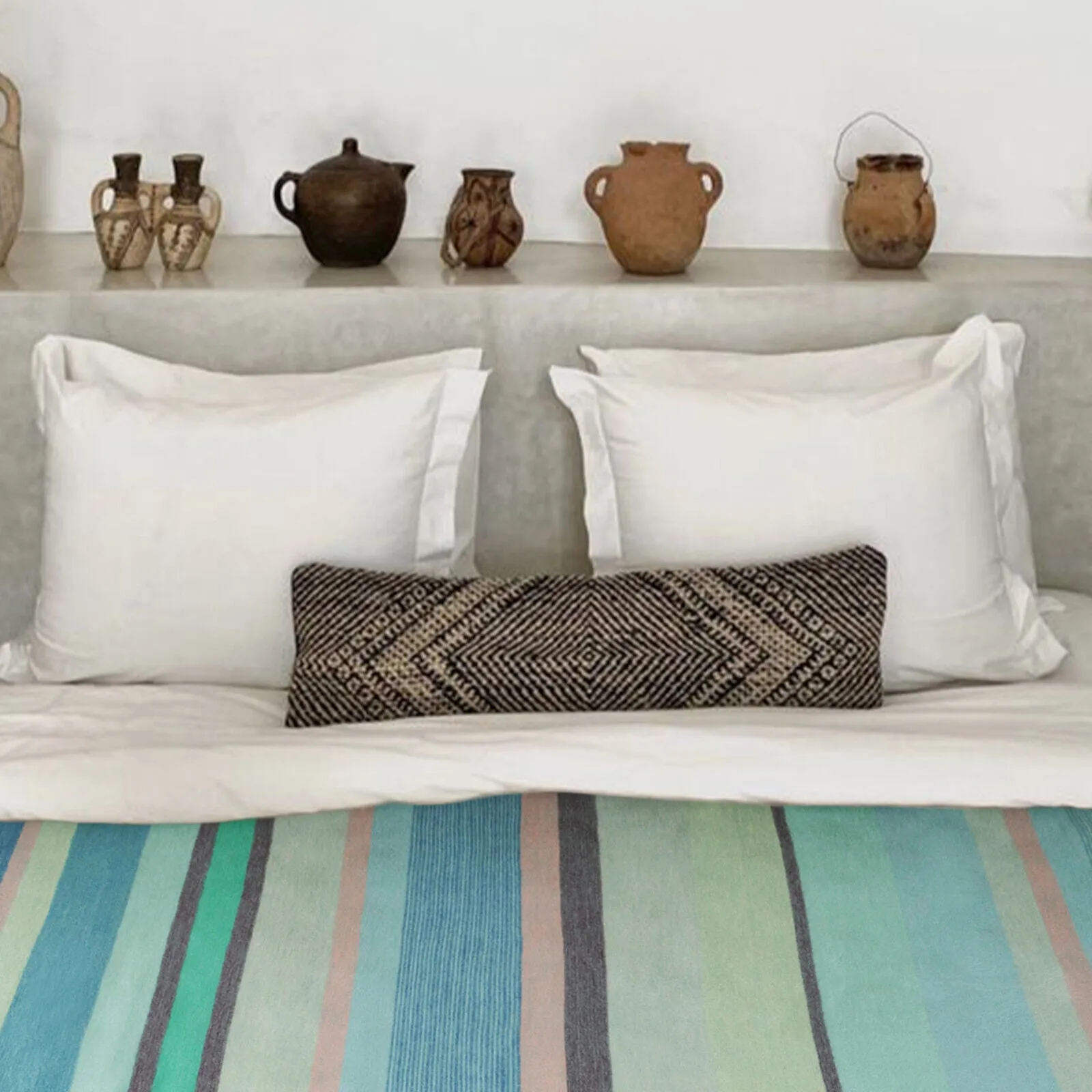 Sucua - Baby Alpaca Wool Throw Blanket / Sofa Cover - Queen 97 x 69 in - Aqua/Teal