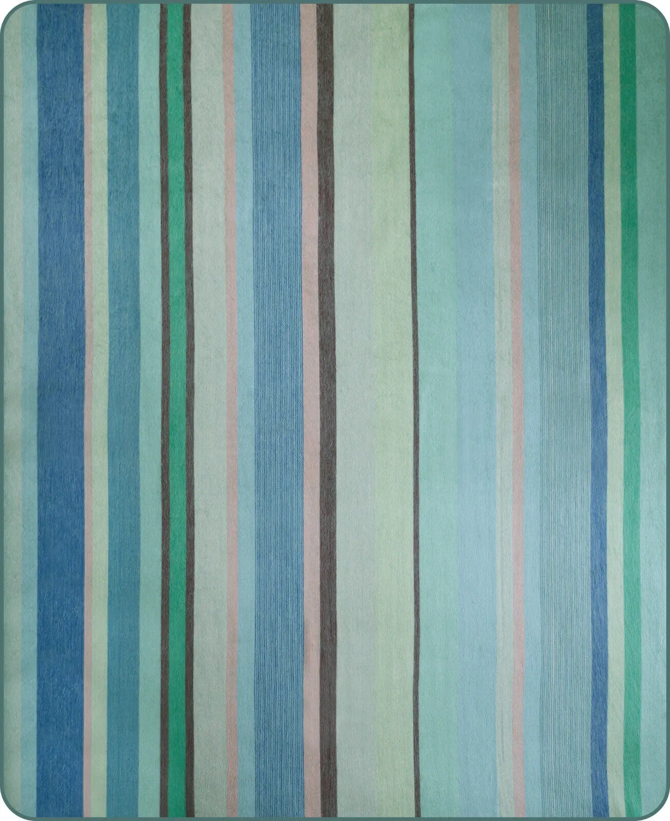 Sucua - Baby Alpaca Wool Throw Blanket / Sofa Cover - Queen 97 x 69 in - Aqua/Teal