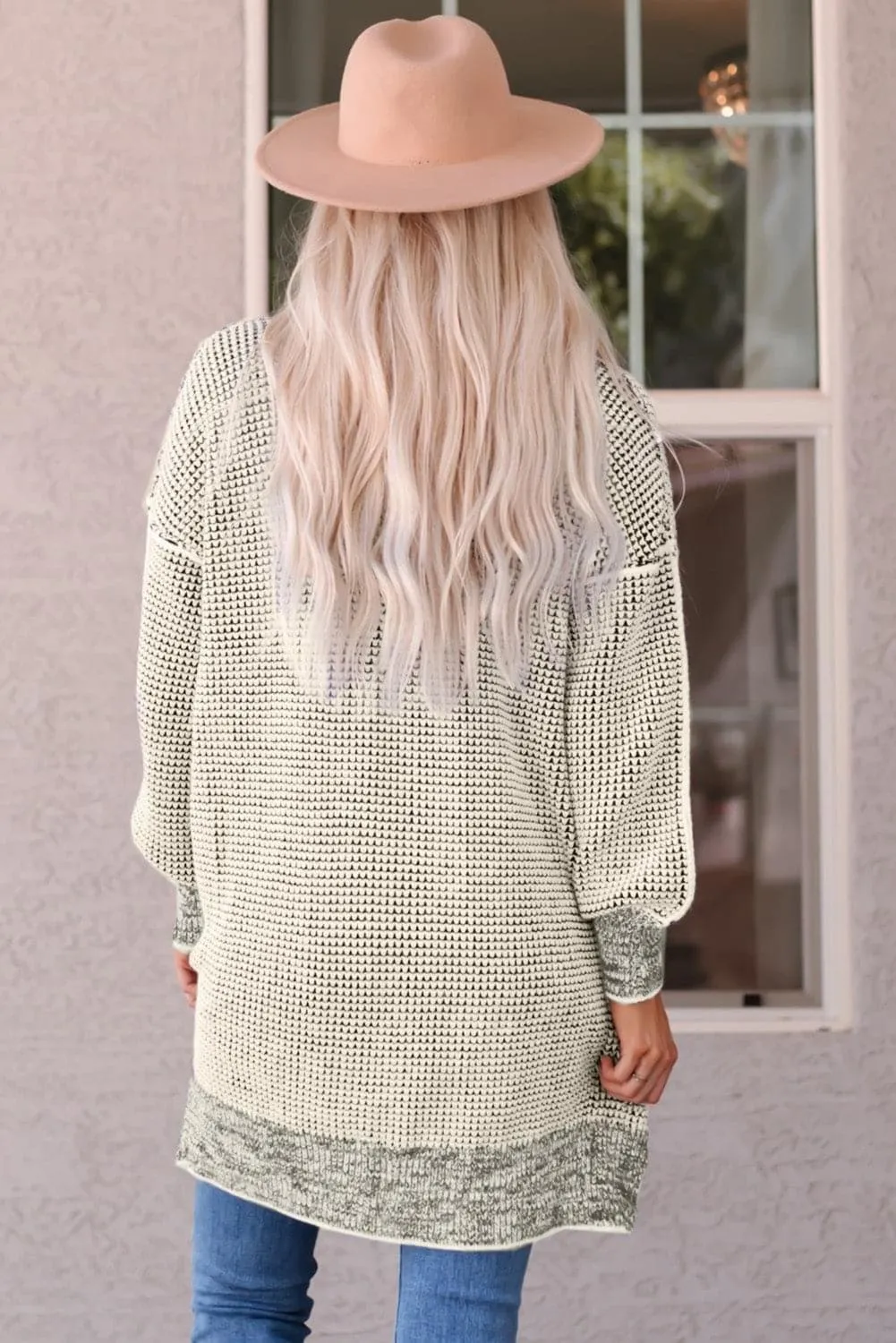 Tanya Heathered Open Front Longline Cardigan