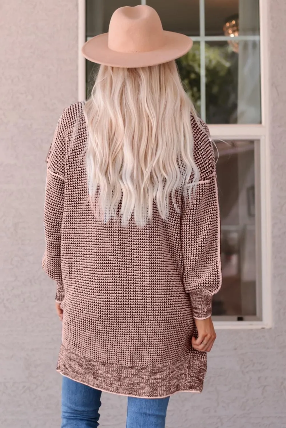 Tanya Heathered Open Front Longline Cardigan