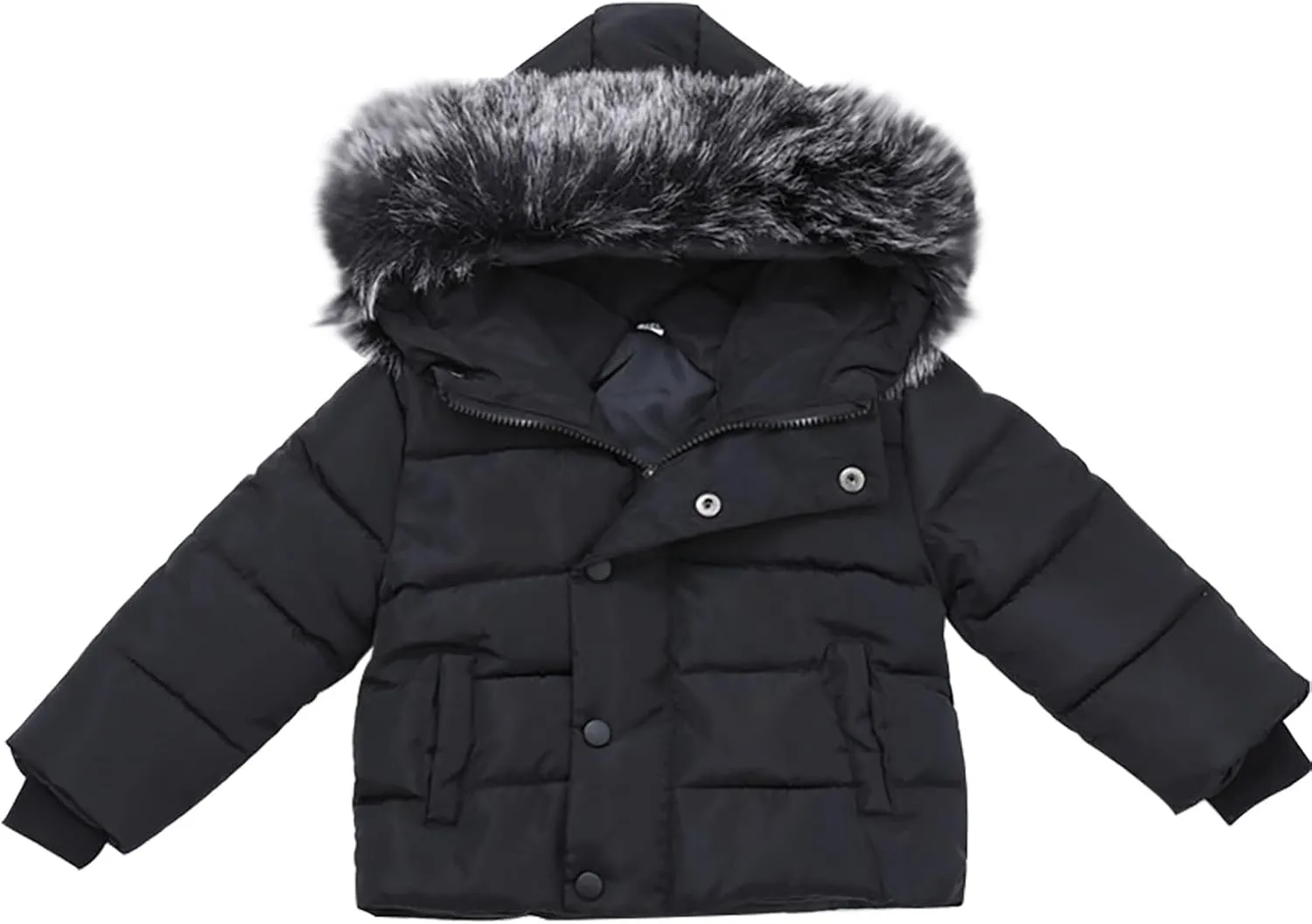 Toddler Baby Hooded Down Jacket Boys Girls Kids Thicken Warm Winter Coat Outerwear Parka Padded Hoods Parka