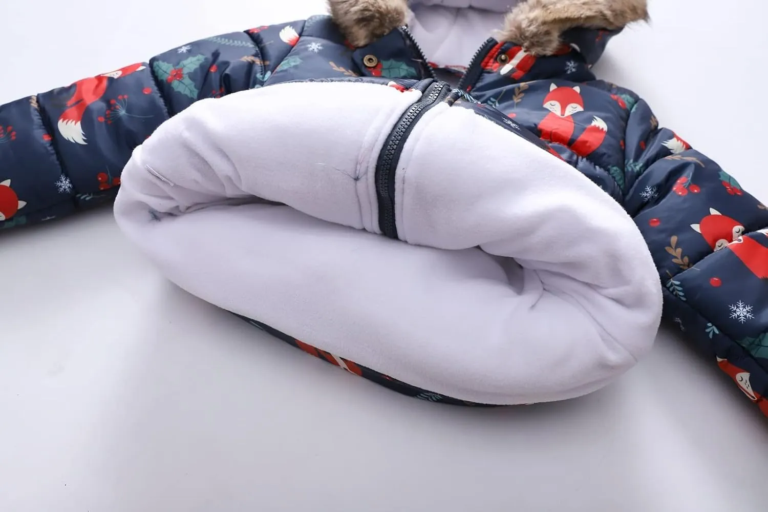 Winter Coats For Girls Hooded Waterproof Floral Printed Kids Toddler Warm Snow Jacket