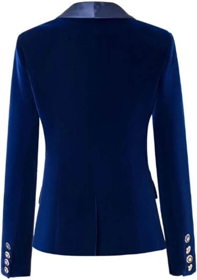 Winter Velvet Women Blazer Jacket Coat Evening Party Christmas Sparkly Cardigan Coat